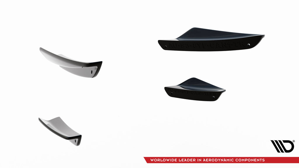 Maxton Design Stoßstangen Flaps Wings vorne Canards passend für Audi A3 S-Line Limousine / S3 Limousine 8Y Facelift