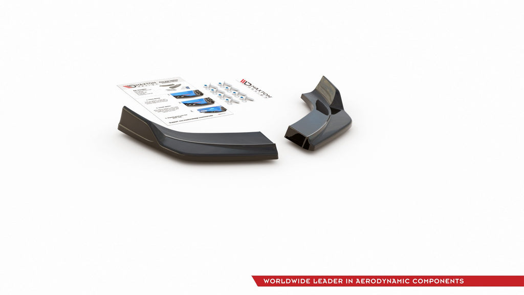 Maxton Design Heck Ansatz Flaps Diffusor V.3 passend für Hyundai I30 N Mk3 Hatchback schwarz Hochglanz