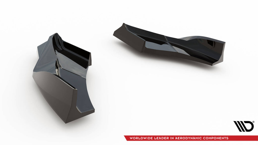 Maxton Design Heck Ansatz Flaps Diffusor V.2 passend für Audi S3 Sportback 8Y Facelift schwarz Hochglanz