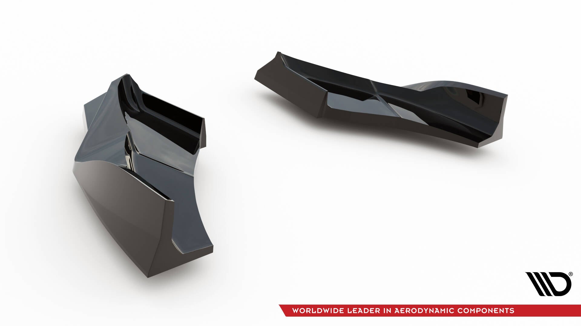 Maxton Design Heck Ansatz Flaps Diffusor V.2 passend für Audi S3 Sportback 8Y Facelift schwarz Hochglanz