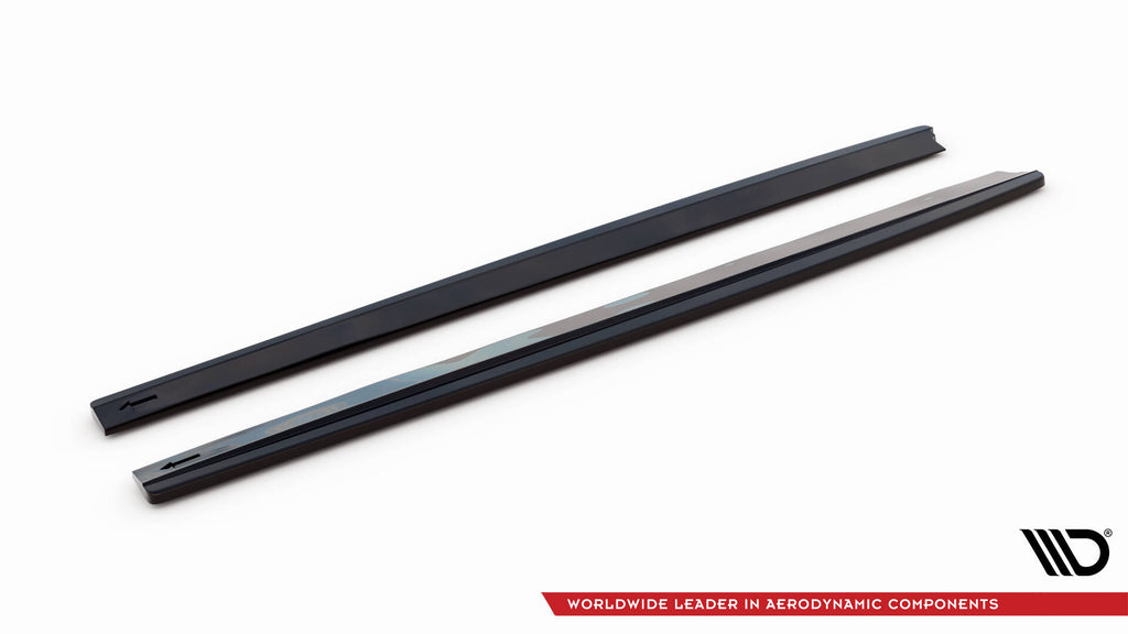 Maxton Design Street+ Seitenschweller Leisten passend für Ford Mustang GT Mk6 schwarz Hochglanz