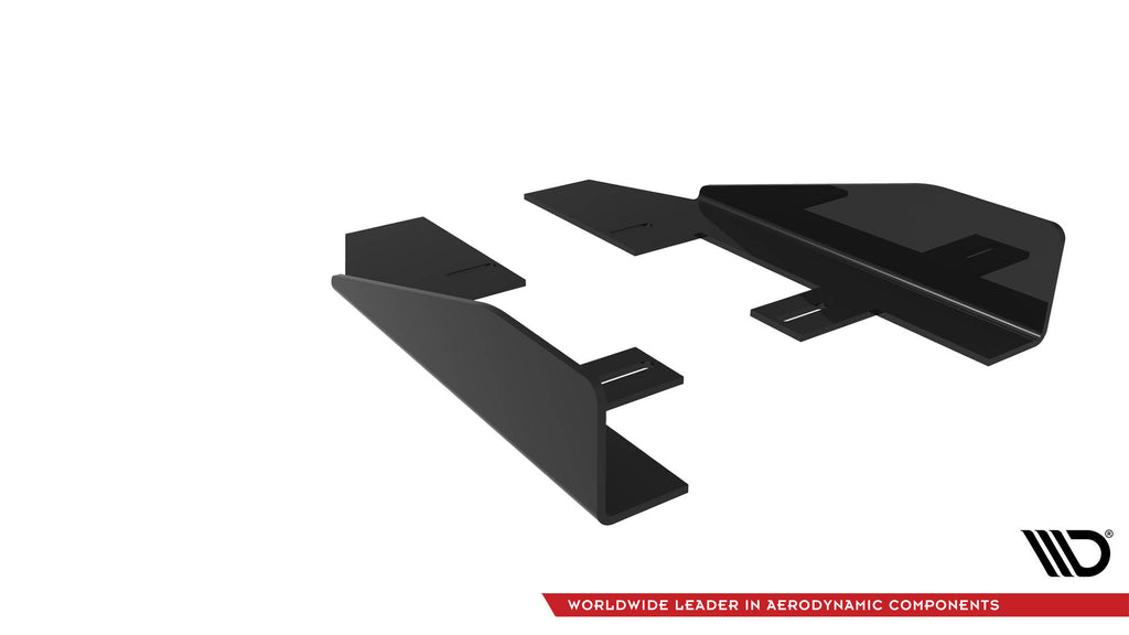 Maxton Design Seitenschweller Flaps passend für Audi RS3 Limousine 8V Facelift schwarz Hochglanz