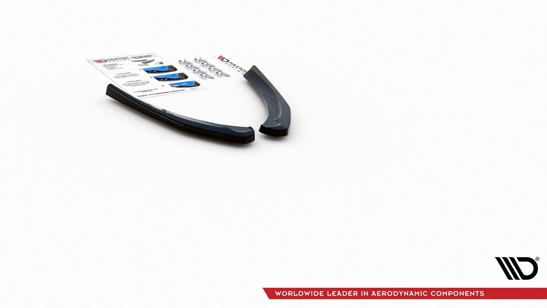 Maxton Design Heck Ansatz Flaps Diffusor für Fiat 124 Spider Abarth schwarz matt