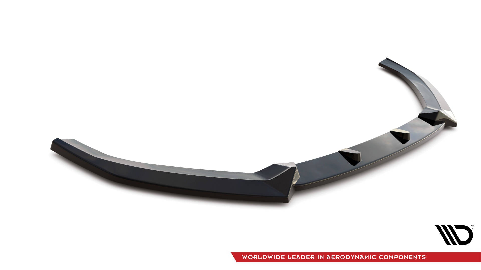 Maxton Design Street+ Spoilerlippe Front Ansatz V.1 passend für Audi S3 / A3 S-Line Sportback 8V Facelift schwarz Hochglanz