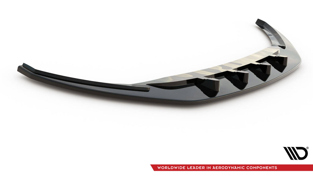 Maxton Design Street+ Spoilerlippe Front Ansatz V.3 passend für Skoda Superb Liftback / Combi Mk3 schwarz Hochglanz