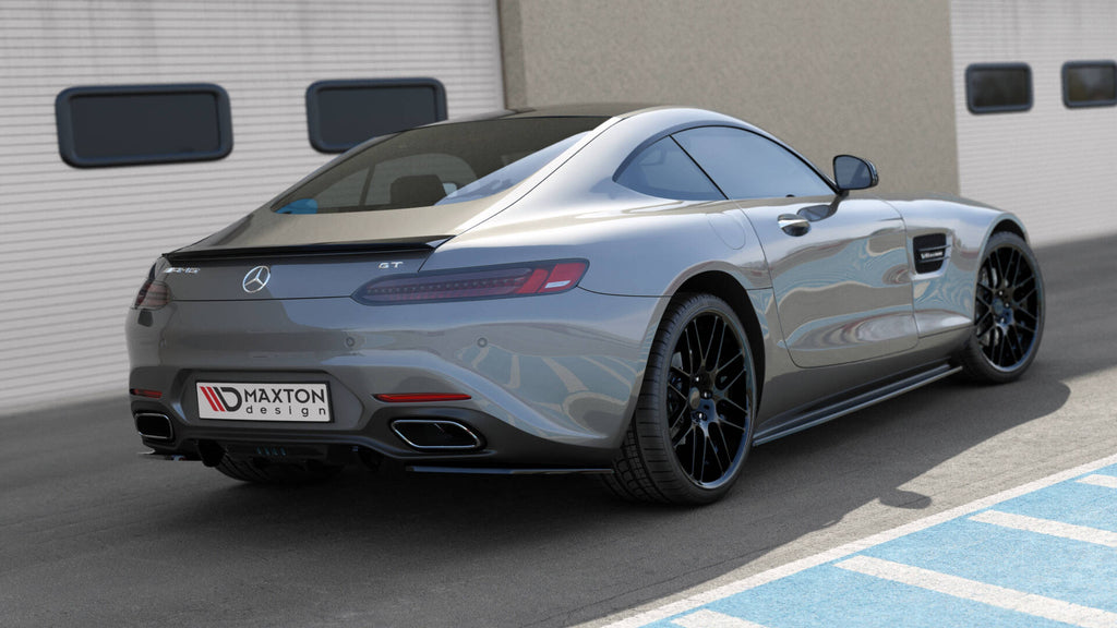Maxton Design Heck Ansatz Flaps Diffusor passend für Mercedes-AMG GT / GT S C190 Facelift schwarz Hochglanz