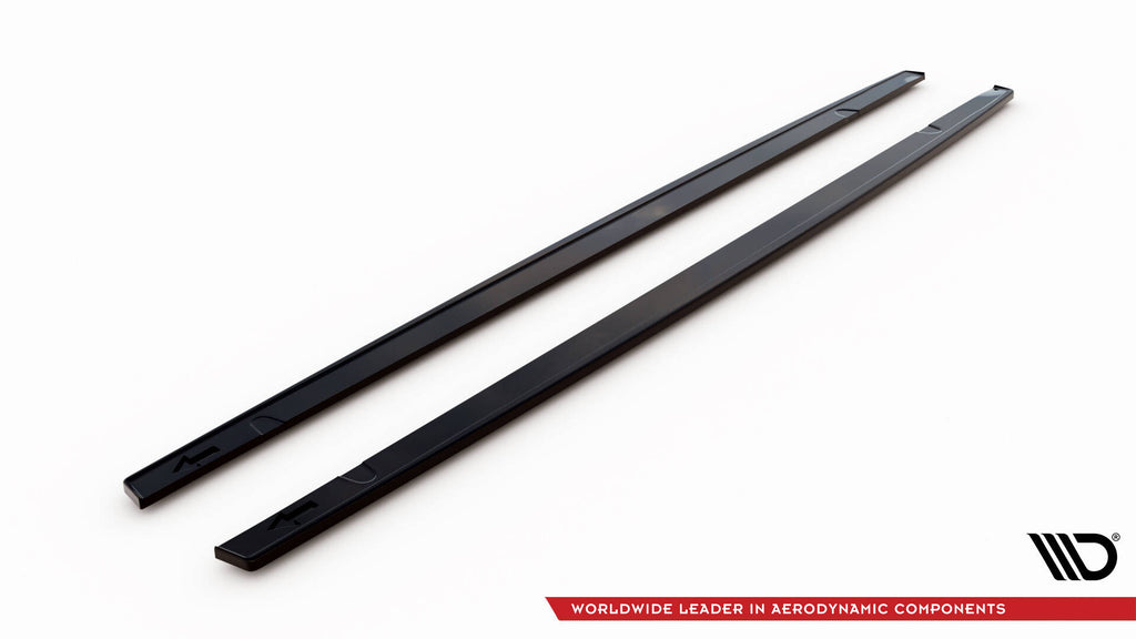 Maxton Design Street+ Seitenschweller Leisten passend für VW Golf GTI / GTE / GTI Clubsport / GTD / R-Line Mk8 schwarz Hochglanz