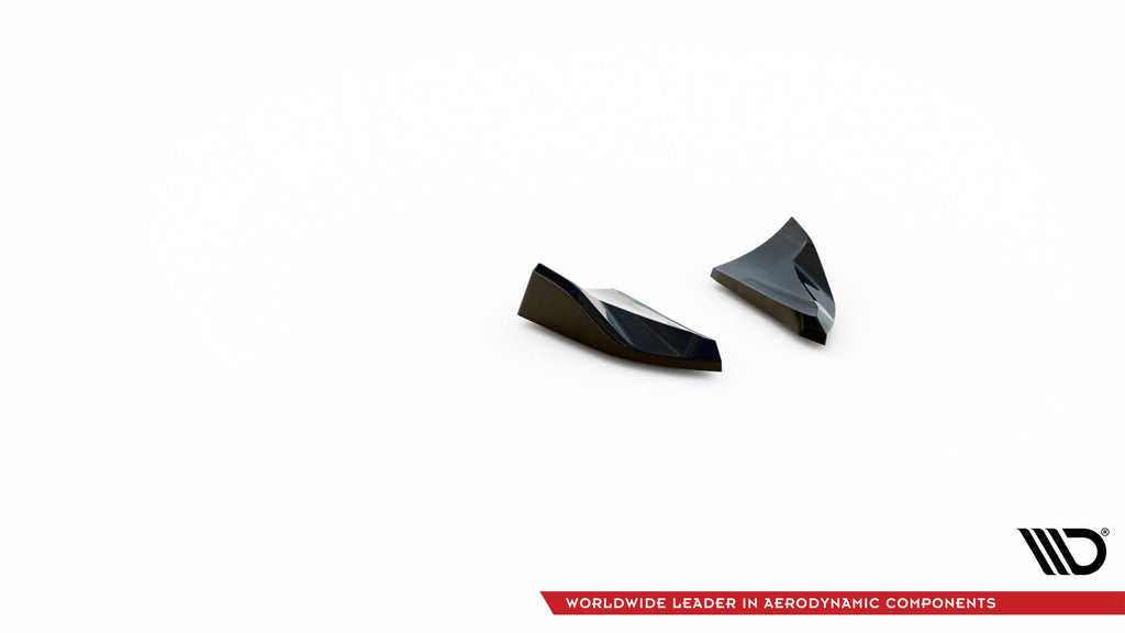 Maxton Design Heck Ansatz Flaps Diffusor passend für Porsche Macan Mk1 schwarz Hochglanz