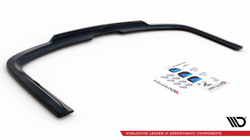 Maxton Design Mittlerer Diffusor Heck Ansatz für Volkswagen Caddy Long Mk3 Facelift schwarz matt