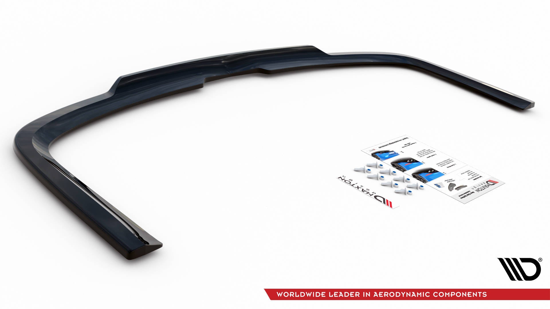 Maxton Design Mittlerer Diffusor Heck Ansatz für Volkswagen Caddy Long Mk3 Facelift schwarz matt