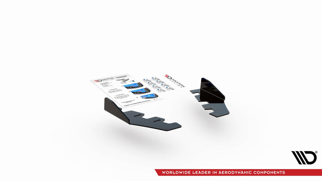 Maxton Design Hintere Seiten Flaps passend für BMW M135i F20 schwarz Hochglanz