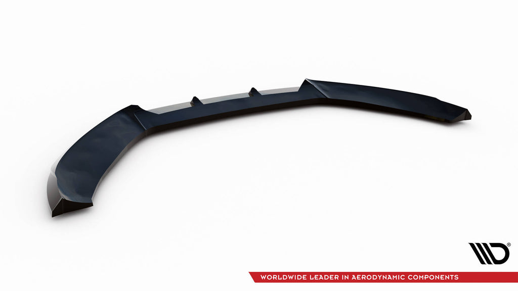 Maxton Design Street+ Spoilerlippe Front Ansatz V.4 passend für Audi S4 / A4 S-Line B8 schwarz Hochglanz