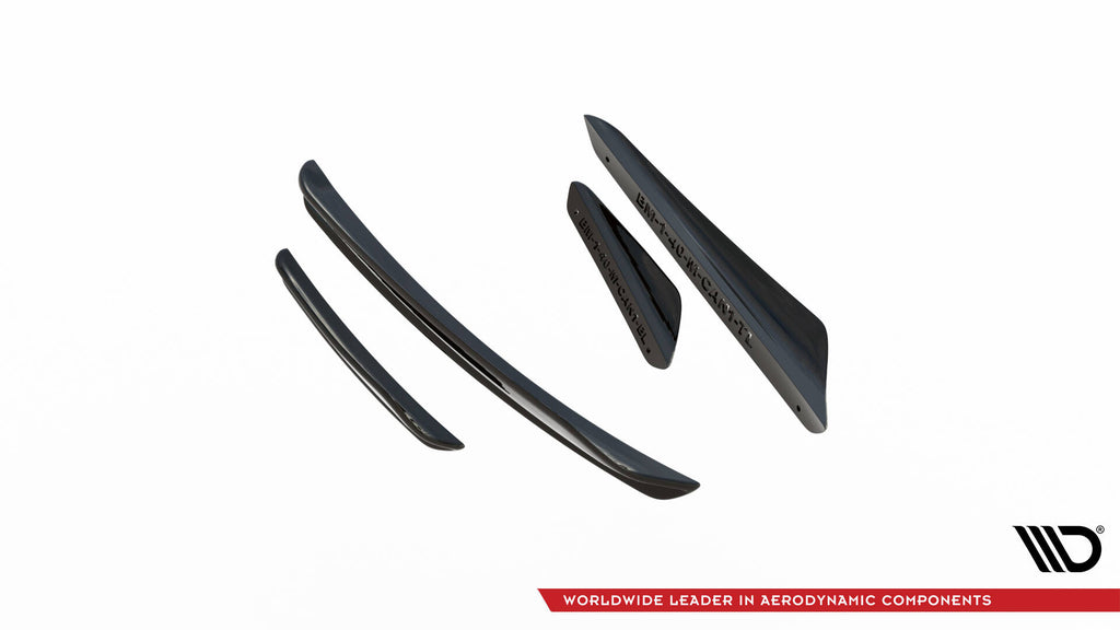 Maxton Design Stoßstangen Flaps Wings vorne Canards passend für BMW 1er M-Paket / M135i / 128ti F40