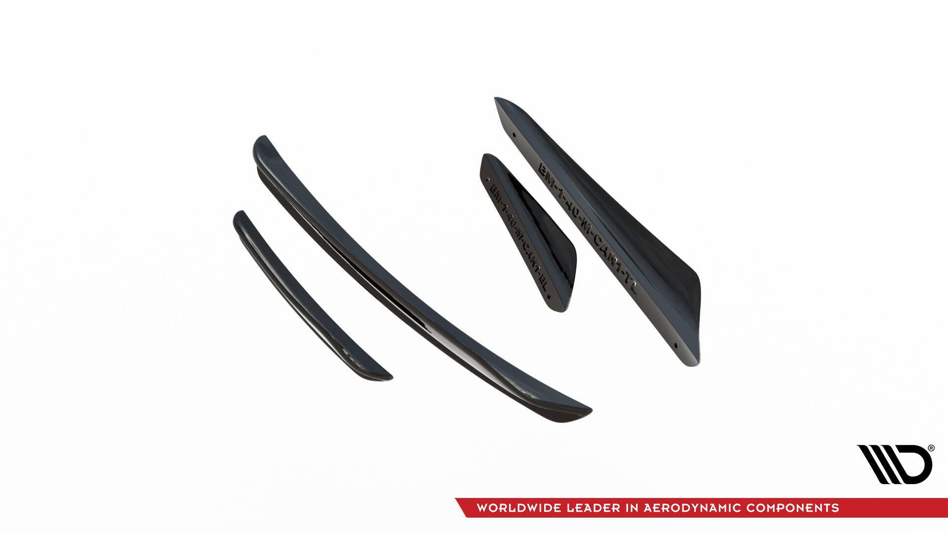 Maxton Design Stoßstangen Flaps Wings vorne Canards passend für BMW 1er M-Paket / M135i / 128ti F40