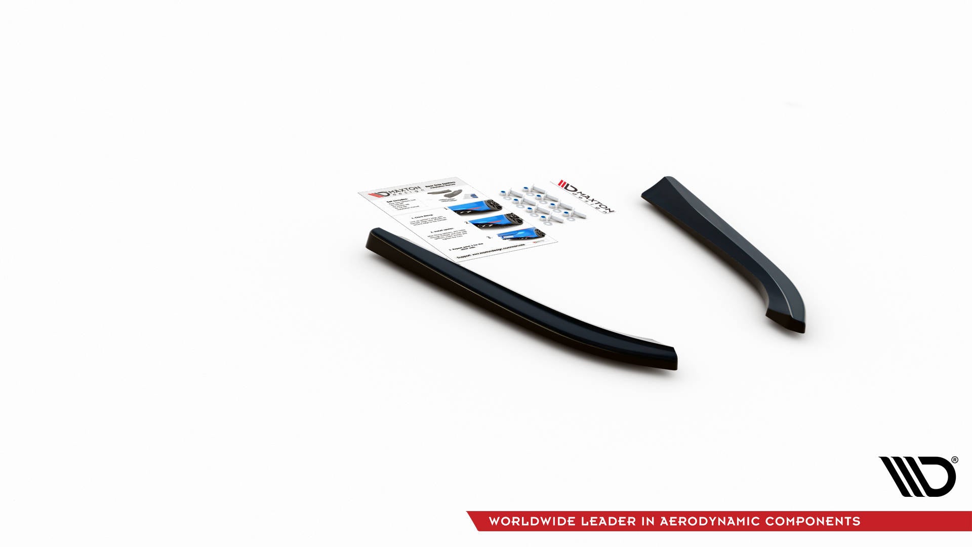 Maxton Design Heck Ansatz Flaps Diffusor passend für Audi S8 D3 schwarz Hochglanz