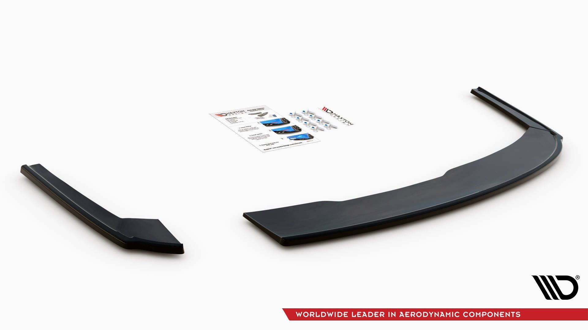 Maxton Design Heck Ansatz Flaps Diffusor V.2 passend für Audi A4 S-Line B9 schwarz Hochglanz