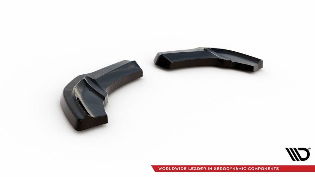 Maxton Design Heck Ansatz Flaps Diffusor passend für Mercedes A W176 AMG Facelift schwarz Hochglanz