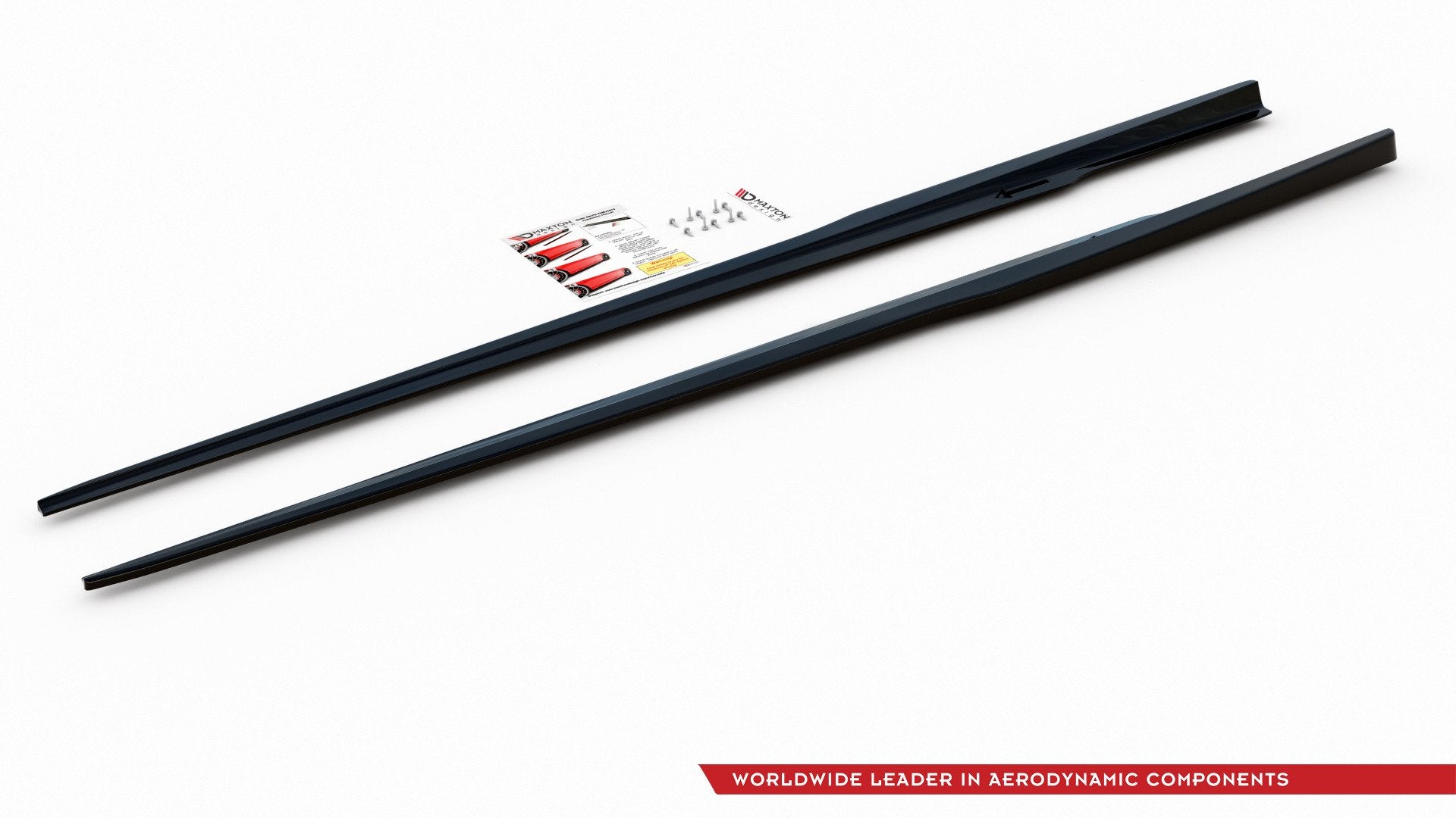 Maxton Design Street+ Seitenschweller Leisten passend für BMW 8 Coupe M-Paket G15 / M8 F92 schwarz Hochglanz