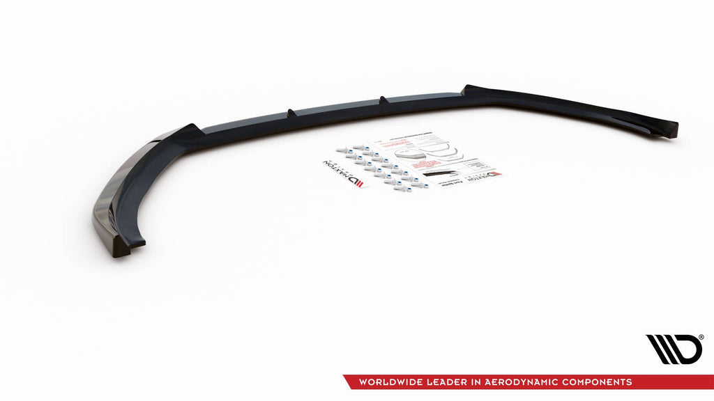 Maxton Design Street+ Spoilerlippe Front Ansatz V.1 passend für Peugeot 2008 Mk2 schwarz Hochglanz