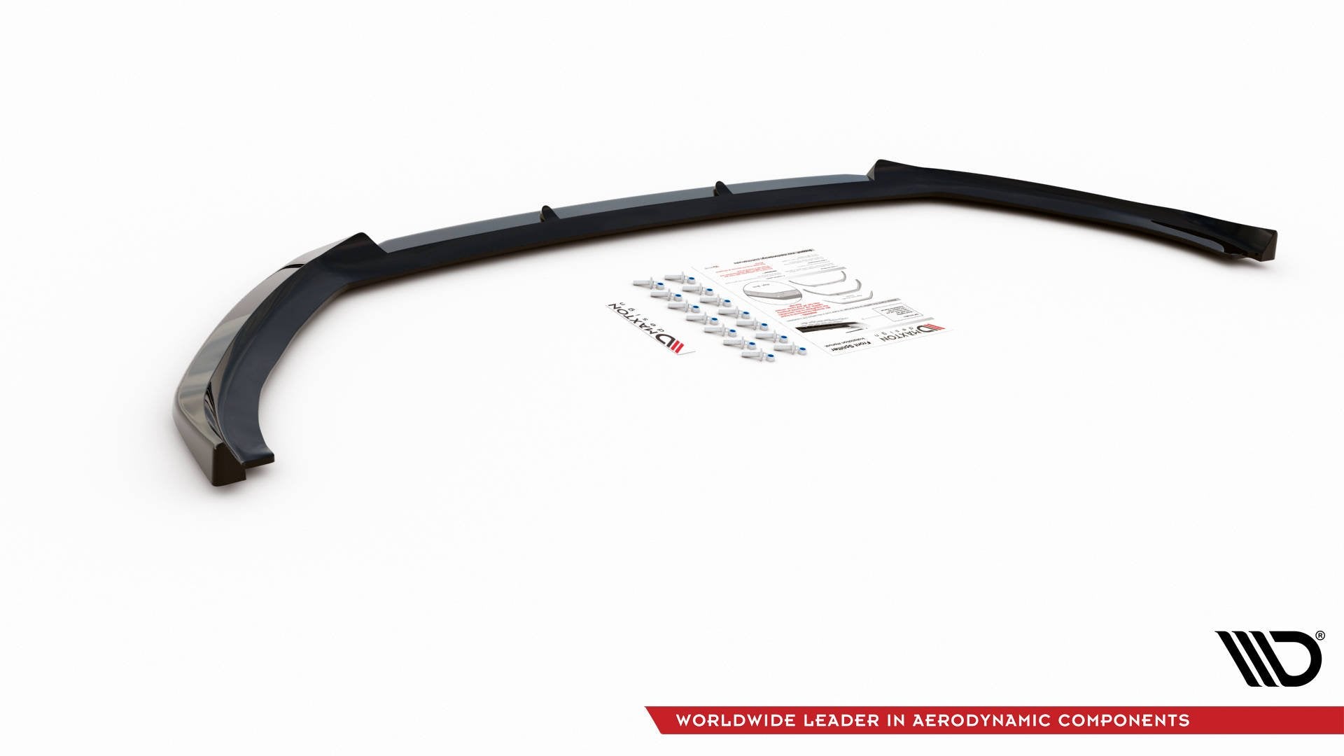 Maxton Design Street+ Spoilerlippe Front Ansatz V.1 passend für Peugeot 2008 Mk2 schwarz Hochglanz