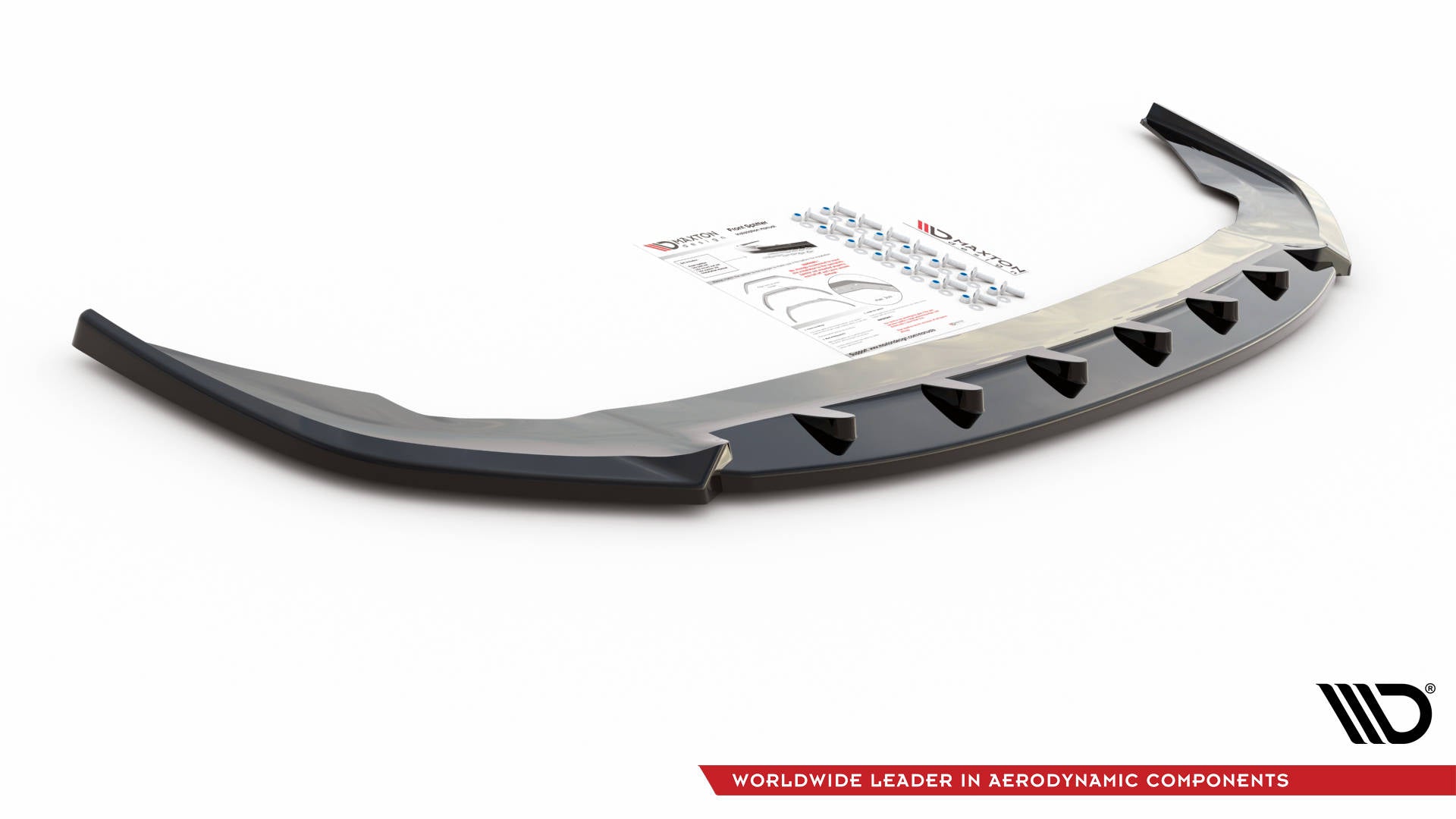 Maxton Design Street+ Spoilerlippe Front Ansatz V.2 passend für BMW 2 Gran Coupe M-Paket / M235i F44 schwarz Hochglanz
