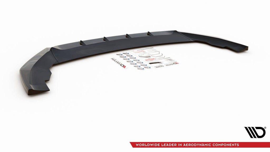 Maxton Design Street+ Spoilerlippe Front Ansatz V.2 passend für Seat Leon FR Mk4 schwarz Hochglanz