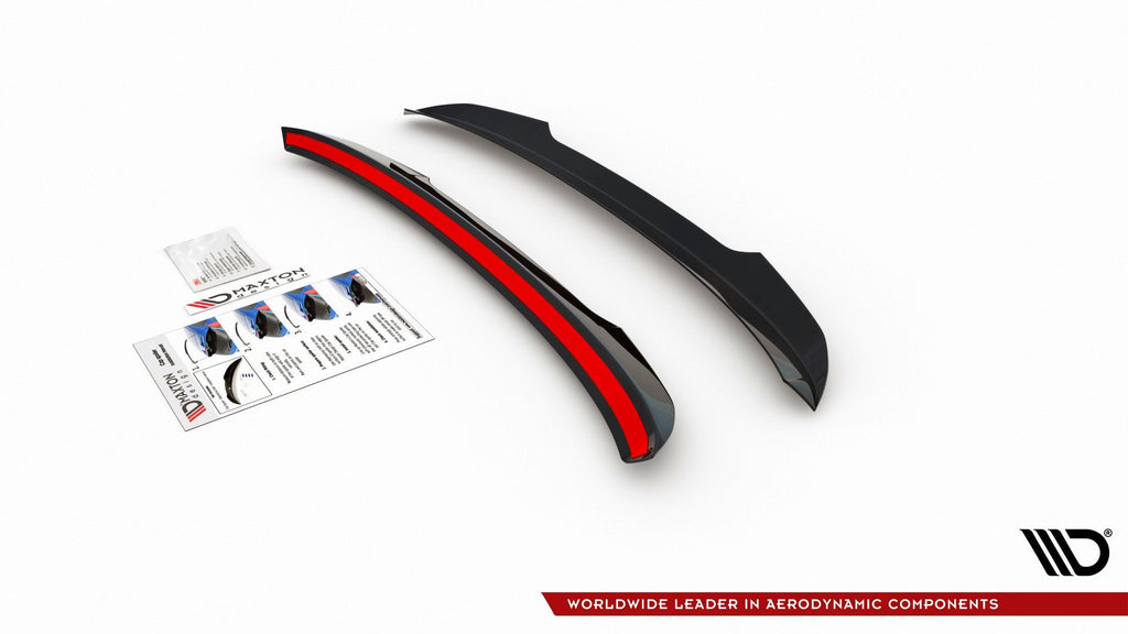 Maxton Design Spoiler CAP V.1 passend für VW Golf Hatchback Mk8 / Mk8 Facelift schwarz Hochglanz