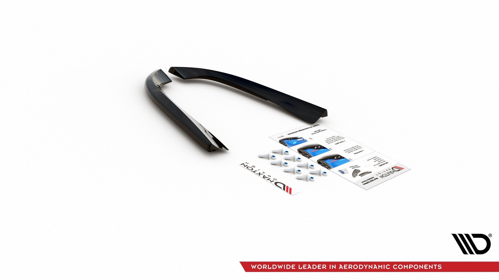 Maxton Design Heck Ansatz Flaps Diffusor passend für Alfa Romeo 156 SW Facelift schwarz Hochglanz