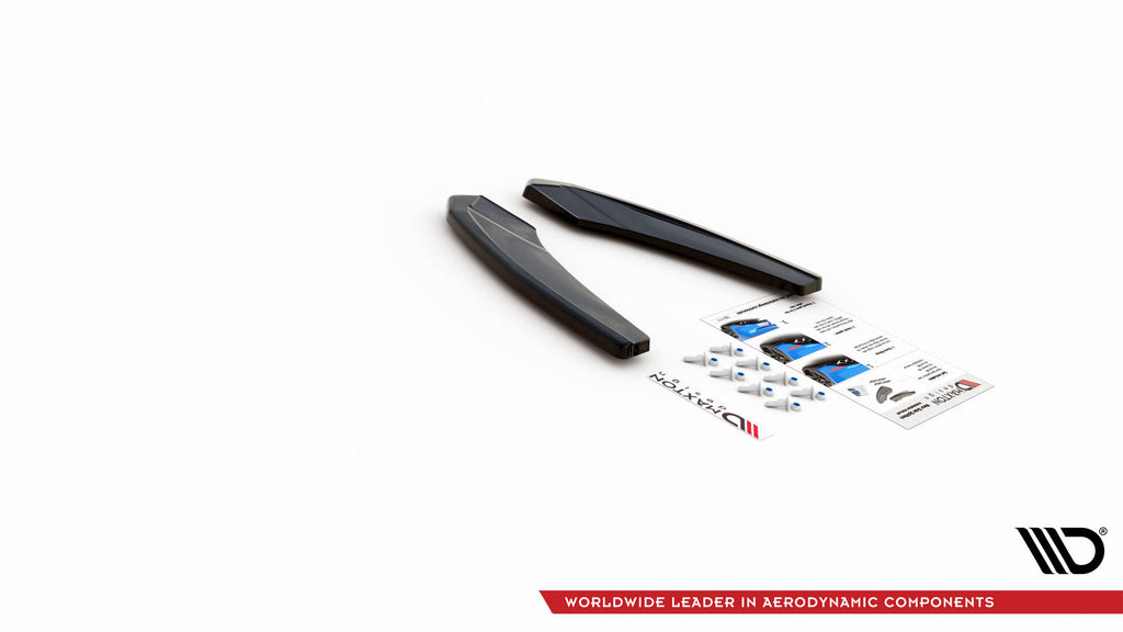 Maxton Design Heck Ansatz Flaps Diffusor passend für Audi S3 Limousine 8Y schwarz Hochglanz