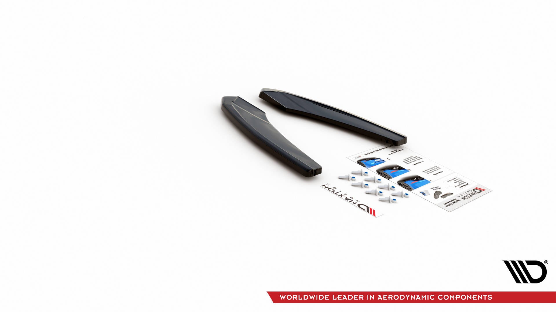 Maxton Design Heck Ansatz Flaps Diffusor passend für Audi S3 Limousine 8Y schwarz Hochglanz