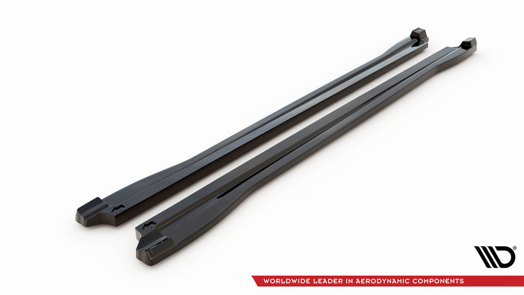 Maxton Design Street+ Seitenschweller Leisten passend für V.1 passend für Audi Q3 S-Line / RSQ3 F3 schwarz Hochglanz