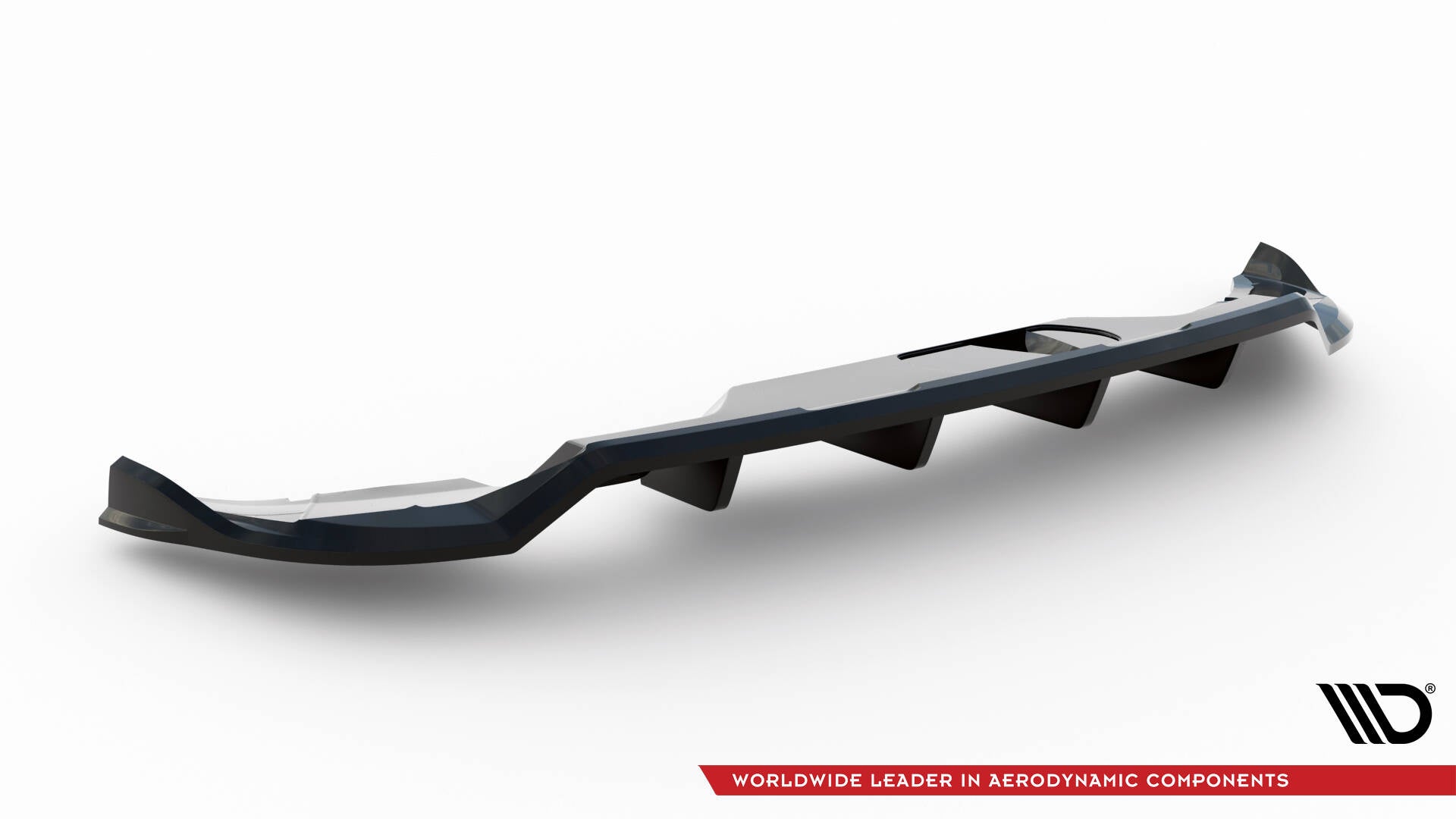 Maxton Design Street+ Mittlerer Diffusor RACE passend für Skoda Kamiq Monte Carlo Mk1 Facelift schwarz Hochglanz