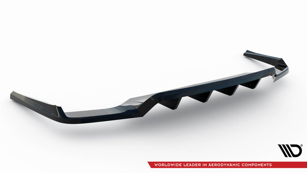 Maxton Design Street+ Mittlerer Diffusor RACE passend für Audi Q7 Mk2 schwarz Hochglanz