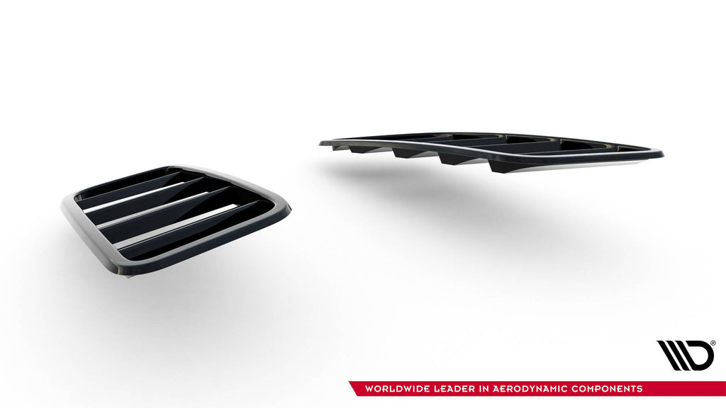 Maxton Design Motorhauben Luftschlitze Ford Fiesta ST Mk7 Facelift schwarz Hochglanz für Ford Fiesta ST
