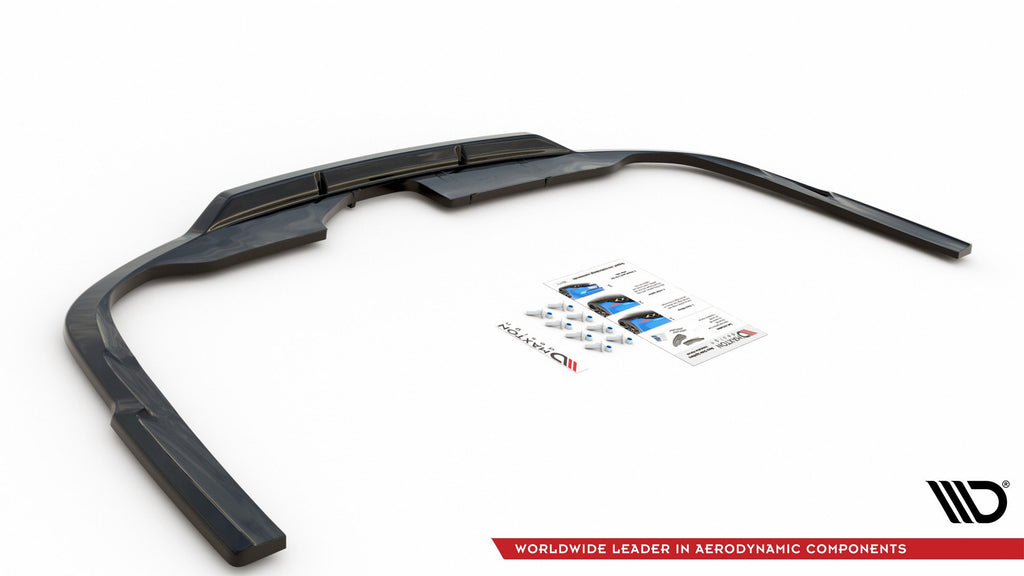 Maxton Design Street+ Mittlerer Diffusor RACE passend für Audi A6 S-Line C8 schwarz Hochglanz