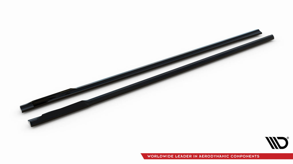 Maxton Design Street+ Seitenschweller Leisten passend für BMW 7 M-Paket G70 schwarz Hochglanz