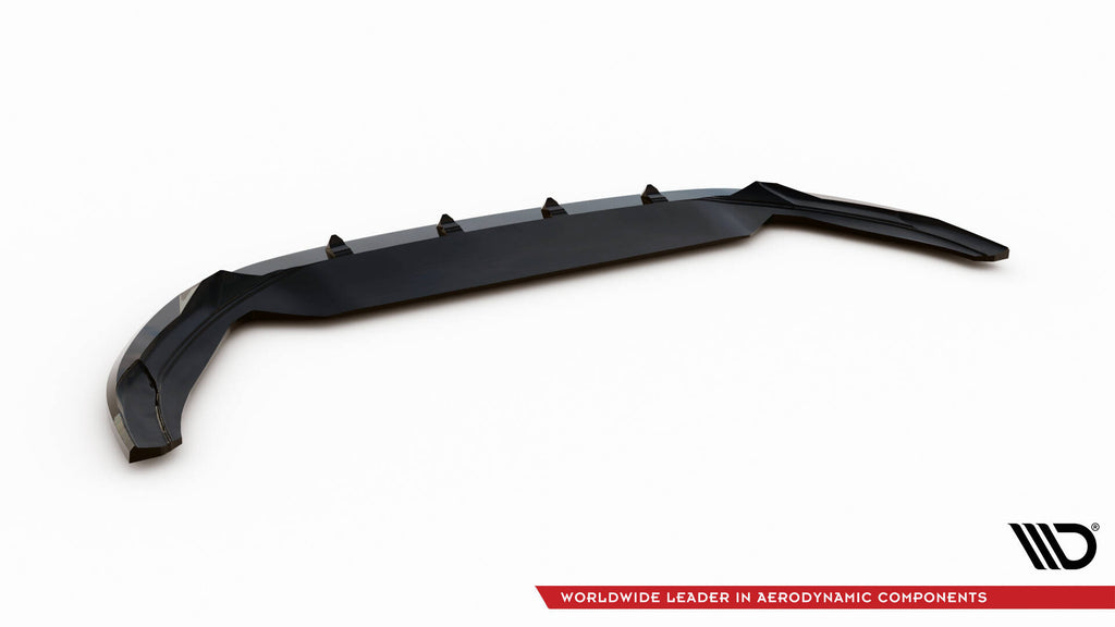 Maxton Design Street+ Spoilerlippe Front Ansatz V.2 passend für VW Polo GTI Mk6 Facelift schwarz Hochglanz