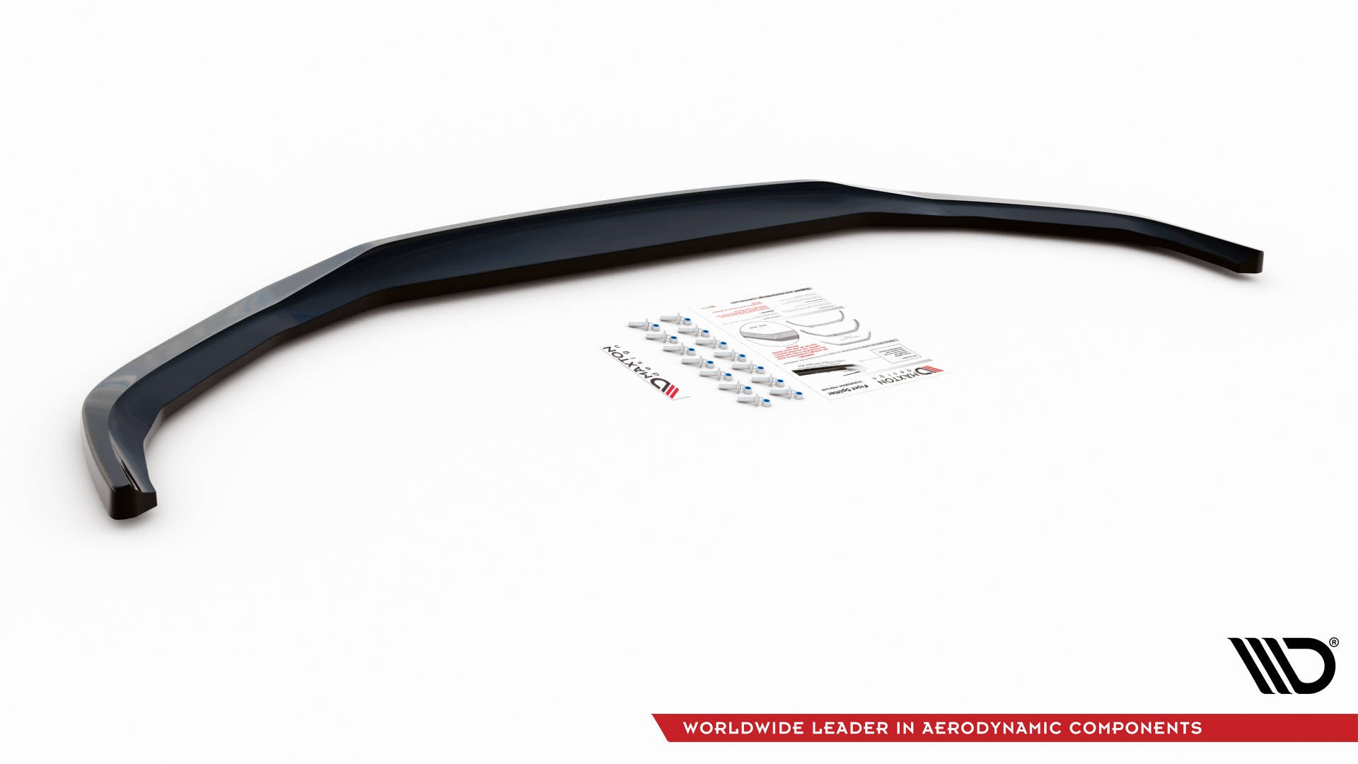 Maxton Design Street+ Spoilerlippe Front Ansatz V.1 passend für BMW 5er G30 / G31 schwarz Hochglanz