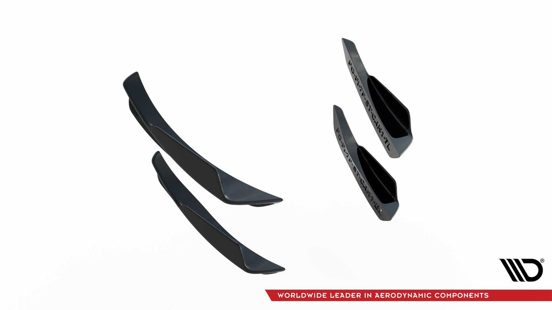 Maxton Design Stoßstangen Flaps Wings vorne Canards passend für Ford Fiesta 7 ST Facelift
