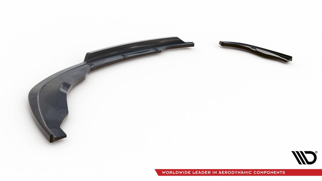 Maxton Design Street+ Mittlerer Diffusor RACE passend für BMW 1er E81 Facelift schwarz Hochglanz