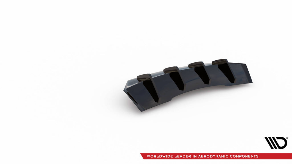 Maxton Design Diffusor Heck Ansatz passend für Audi A4 B9 Facelift schwarz Hochglanz