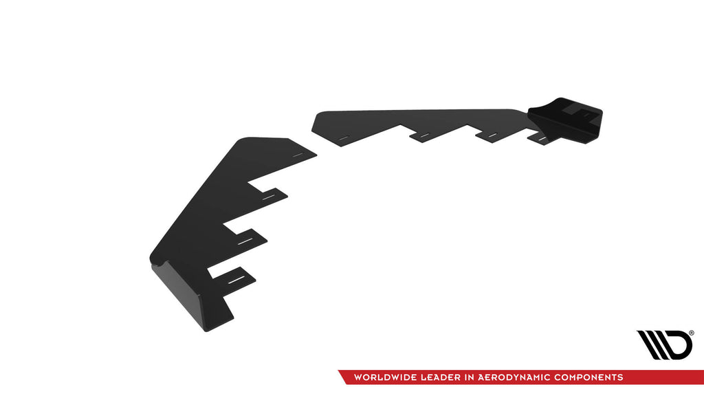 Maxton Design Front Stoßstange Flaps passend für Hyundai Veloster N Mk2 schwarz Hochglanz