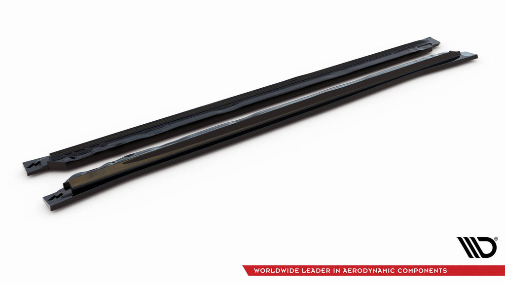 Maxton Design Street+ Seitenschweller Leisten passend für VW Tiguan Allspace Mk2 schwarz Hochglanz