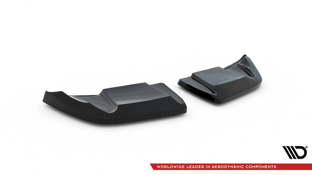 Maxton Design Heck Ansatz Flaps Diffusor passend für Chevrolet Corvette Widebody C6 schwarz Hochglanz
