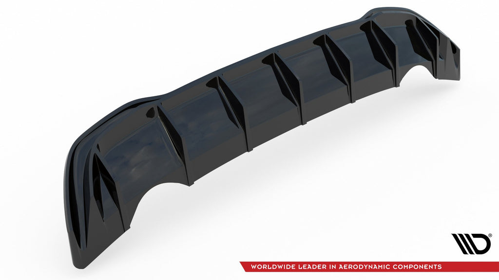 Maxton Design Diffusor Heck Ansatz passend für VW Golf Hatchback Mk8 Facelift schwarz Hochglanz