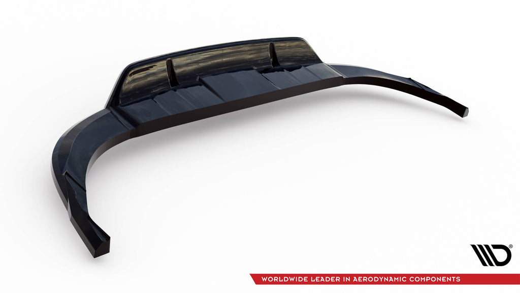 Maxton Design Street+ Mittlerer Diffusor RACE passend für Audi Q8 S-Line Mk1 schwarz Hochglanz