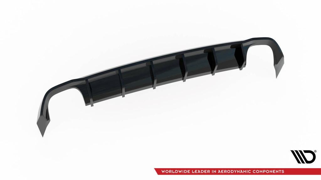 Maxton Design Diffusor Heck Ansatz passend für Seat Leon Cupra Sportstourer Mk3 schwarz Hochglanz