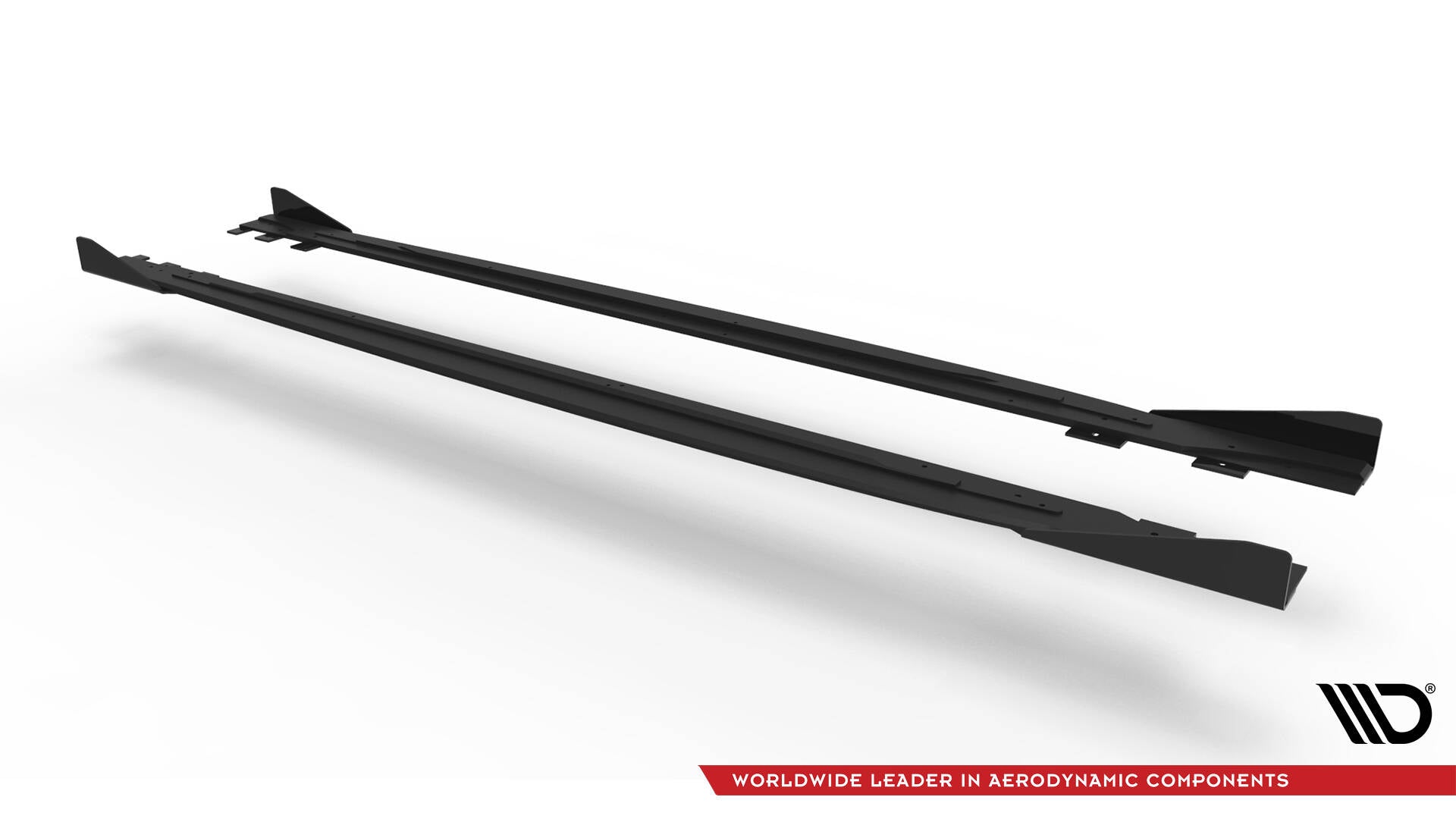 Maxton Design Street Pro Street+ Seitenschweller Leisten + Flaps passend für VW Scirocco R Mk3 / Mk3 Facelift schwarz Hochglanz