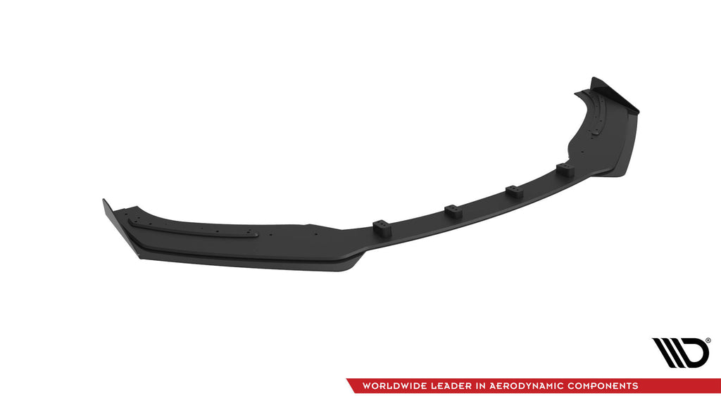 Maxton Design Street Pro Street+ Spoilerlippe Front Ansatz + Flaps passend für Audi TT S / S-Line 8S schwarz Hochglanz