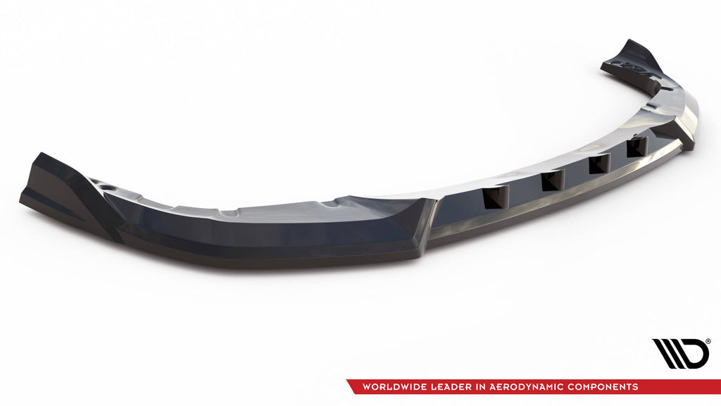 Maxton Design Street+ Spoilerlippe Front Ansatz V.2 passend für BMW X6 M F96 schwarz Hochglanz